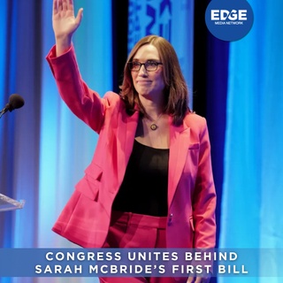 Every single House vote said YES. ⁠
⁠
Sarah McBride just made U.S. history with her first bill—passed unanimously.⁠
⁠
From activist to lawmaker, her story isn’t just symbolic—it’s policy.⁠
⁠
?️ Save and share this post.⁠
? Tap our link in bio to read more⁠
? @EDGEmedianetwork⁠
⁠
#SarahMcBride #PoliticalFirsts #RepresentationMatters