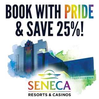 Book your Pride celebration getaway to save 25% off our best rates & receive $30 Free Slot Play! Nothing Else Comes Close. Tap link in bio!  #sponsored by @SenecaNiagara