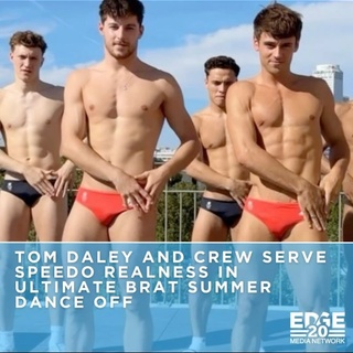 Tom Daley and fellow Olympians are embracing “Brat Summer” by dancing in Speedos to Charli XCX’s song “Apple.” The viral rooftop video, shared ahead of the 2024 Olympic Games closing ceremony, features Daley and athletes like Jordan Houlden and Jack Laugher showing off their moves in a playful tribute to summer fun and camaraderie.