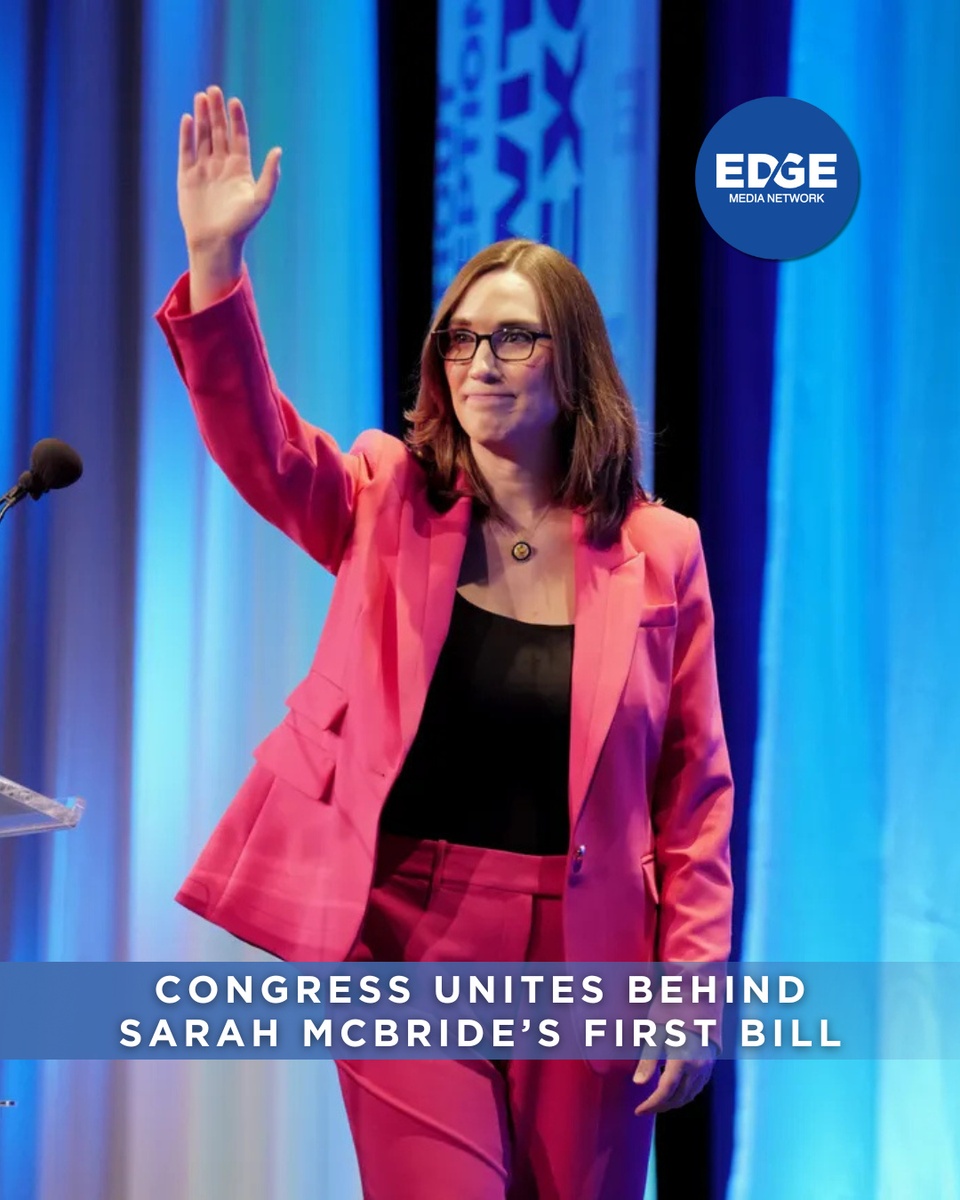 Every single House vote said YES. ⁠
⁠
Sarah McBride just made U.S. history with her first bill—passed unanimously.⁠
⁠
From activist to lawmaker, her story isn’t just symbolic—it’s policy.⁠
⁠
?️ Save and share this post.⁠
? Tap our link in bio to read more⁠
? @EDGEmedianetwork⁠
⁠
#SarahMcBride #PoliticalFirsts #RepresentationMatters