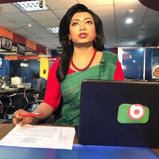 A Bangladeshi satellite television station has hired the country's first transgender news anchor, saying it hopes the appointment will help change society. Tashnuva Anan Shishir, who previously worked as a rights activist and actress, debuted on Dhaka-based Boishakhi TV on Monday, International Women's Day. She read a three-minute news bulletin, and after finishing cried as her colleagues applauded and cheered. "I was very nervous, I was feeling so much emotional, but I had in my mind that I must overcome this ordeal, this final test," Shishir, 29, said in an interview Tuesday. Born Kamal Hossain Shishir, she said she found in her early teens that she was stuck in a man's body and behaved like a woman. She said family members, relatives and neighbors started teasing her and she was bullied and sexually exploited. She started feeling that it was impossible to continue living and attempted suicide, she said. The worst thing that happened was that her father stopped talking to her, saying she was the reason that her family was losing face, Shishir said. "I left home," she said. She moved from her family's house in a southern coastal district to live a solitary life in the capital, where she underwent hormone therapy, worked for charities and acted with a local theater group. In January, she began studying public health at a Dhaka university, which she is continuing alongside her job at the TV station. Tap link in bio to continue on @EDGEmedianetwork ????️‍? (?: Tashnuva Anan Shishir / AP / Al-emrun Garjon)