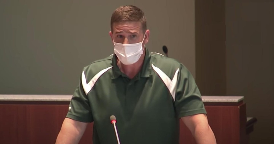Loudoun County Public Schools district placed elementary gym teacher Byron "Tanner" Cross on leave after he spoke out against the school's preferred pronoun policy and likened the policy to child abuse. "I love all of my students but I will never lie to them regardless of the consequences," he said, in a recorded video of the school board meeting. "I'm a teacher but I serve God first and I will not affirm that a biological boy can be a girl and vice versa because it's against my religion, it's lying to my child, it's abuse to a child and it's sinning against our God." After the district suspended Cross, a judge ordered Loudoun County to reinstate Cross. Now the school district is looking to appeal that decision, NBC News reported. "A spokesman for Loudoun County Public Schools said on Thursday the district is appealing the court's decision to the Virginia Supreme Court, but said he could not comment further on pending litigation," NBC reports. The Alliance Defending Freedom, representing Cross, said in a statement that there is "no reason" for the Virginia Supreme Court to accept the appeal. Tap link in bio to continue on @EDGEmedianetwork ?️‍???? (?️: Emell D. Adolphus / @goodnightdetroit , ?: Byron "Tanner" Cross/ YouTube / NBC News Snap)