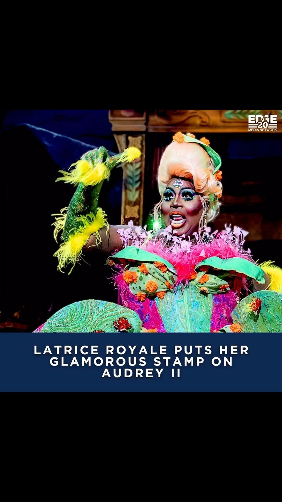 Prepare to be fed ?✨ @latriceroyale is serving fierce as Audrey II in “Little Shop of Horrors” at Ogunquit Playhouse! ? From Drag Race royalty to man-eating plant, Latrice brings all the glam, sass, and stunning vocals to this iconic role.

?️ Save and share this post.⁠
? Tap our link in bio to read more⁠
? @EDGEmedianetwork⁠
?: @latriceroyale