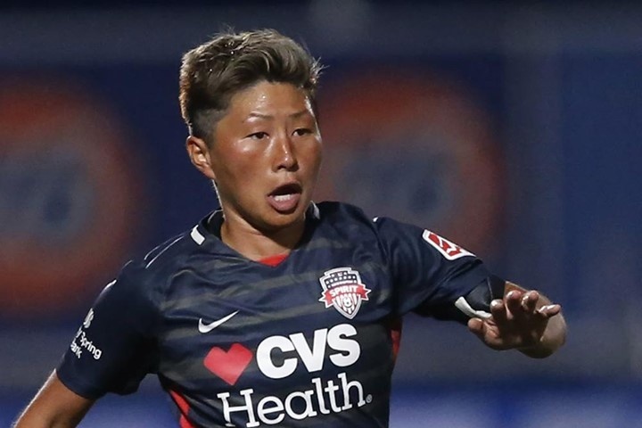 Japanese soccer player Kumi Yokoyama said they are transgender — a revelation praised in the U.S. where they play in the National Women's Soccer League but an identity not legally recognized in Japan. The 27-year-old forward for the Washington Spirit said they felt more comfortable with their own gender identity while living in the United States, where teammates and friends are more open to gender and sexual diversity. "I'm coming out now," Yokoyama said in a video talk on former teammate Yuki Nagasato's YouTube channel. "In the future, I want to quit soccer and live as a man." Yokoyama's revelation was praised by President Joe Biden. "To Carl Nassib and Kumi Yokoyama — two prominent, inspiring athletes who came out this week: I'm so proud of your courage. Because of you, countless kids around the world are seeing themselves in a new light today," Biden tweeted. Nassib is the first active NFL player to come out as gay. The Spirit also expressed the team's support and pride in Yokoyama. "Thank you for showing the world it's ok to embrace who you are!" the team tweeted, adding that the player uses they/them pronouns. Tap link in bio to continue on @EDGEmedianetwork ⚽?️‍? (?: Kumi Yokoyama / AP / Rick Bowmer)