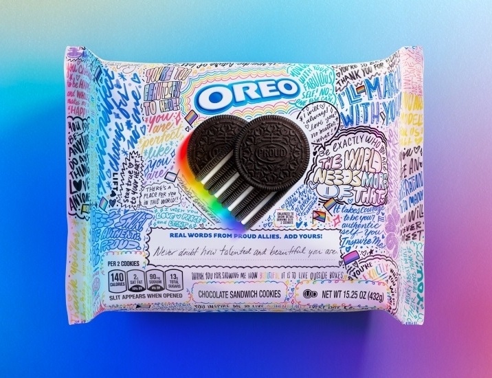 Longtime LGBTQ+ ally @oreo has partnered once again with @PFLAG to produce a #Pride edition of America's Favorite Cookie, Candy Industry.com reported. The specially-designed packaging bears messages of support, and is customizable with a blank space where allies can fill in their own words of love and acceptance. Saying that the new edition is Oreo's "first official retail Pride pack in celebration of Pride Month this June," the site relayed that "The OREO Pride Limited Edition Cookie pack reinforces the importance of active allyship by transforming the cookie pack exterior into a beautifully decorated canvas full of authentic words of love for the LGBTQ+ community sourced from real, lifelong allies. "It is designed to be written on and meant to be gifted," the report added. Retail giant Walmart is stocking the cookies, offering them for preorder at $4.28 per package. "OREO is proud to continue its long-standing commitment to the LGBTQ+ community through our partnership with PFLAG NATIONAL with the limited edition OREO Pride Chocolate Sandwich Cookies," the product description reads. "For this year's Pride month, we're introducing a limited edition OREO Pride pack which acts as a canvas for allies to share their words of pride. This OREO cookie pack features chocolate wafer cookies with original creme that have been embossed with 'PROUD' on one side. "These sweet treats are the classic OREO chocolate wafer cookies with the original creme filling you know and love."⁠
⁠
Tap link in bio to continue on @EDGEmedianetwork⁠
?️‍??????⁠
?: @Oreo