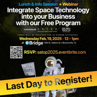 If you're an inventor or a business owner that's struggling to find a solution to an engineering problem, we may just have what you need. The best part? This technical assistance is free.

Today is the last day to RSVP to our info session!

RSVP: https://satop2025.eventbrite.com (link in bio)
Lunch will be available for in-person attendees.

Join the BCIC and Brownsville Chamber on Wednesday, February 19, at the eBridge Center for Business & Commercialization to discover how the Space Alliance Technology Outreach Program (SATOP) can help your small business tackle technical challenges and bring your ideas to life.

SATOP has supported businesses in overcoming challenges related to materials, design, mechanical systems, and more.

If you're an inventor, an entrepreneur, or you're trying to solve an issue with one of your products or processes here’s how SATOP can help you:
• Resolve technical challenges, such as enhancing metal detection equipment.
• Design safer products, like football chinstraps used at all levels of play.
• Develop innovative prototypes with expert guidance, including footwear inserts and stepladders.
• Gain access to expertise in fields such as mechanical, manufacturing, and electrical engineering.
• Partner with university engineering teams for advanced, customized solutions to complex projects.
• Take advantage of up to 40 hours of FREE technical assistance to tackle your toughest challenges in prototyping, product development, and more!