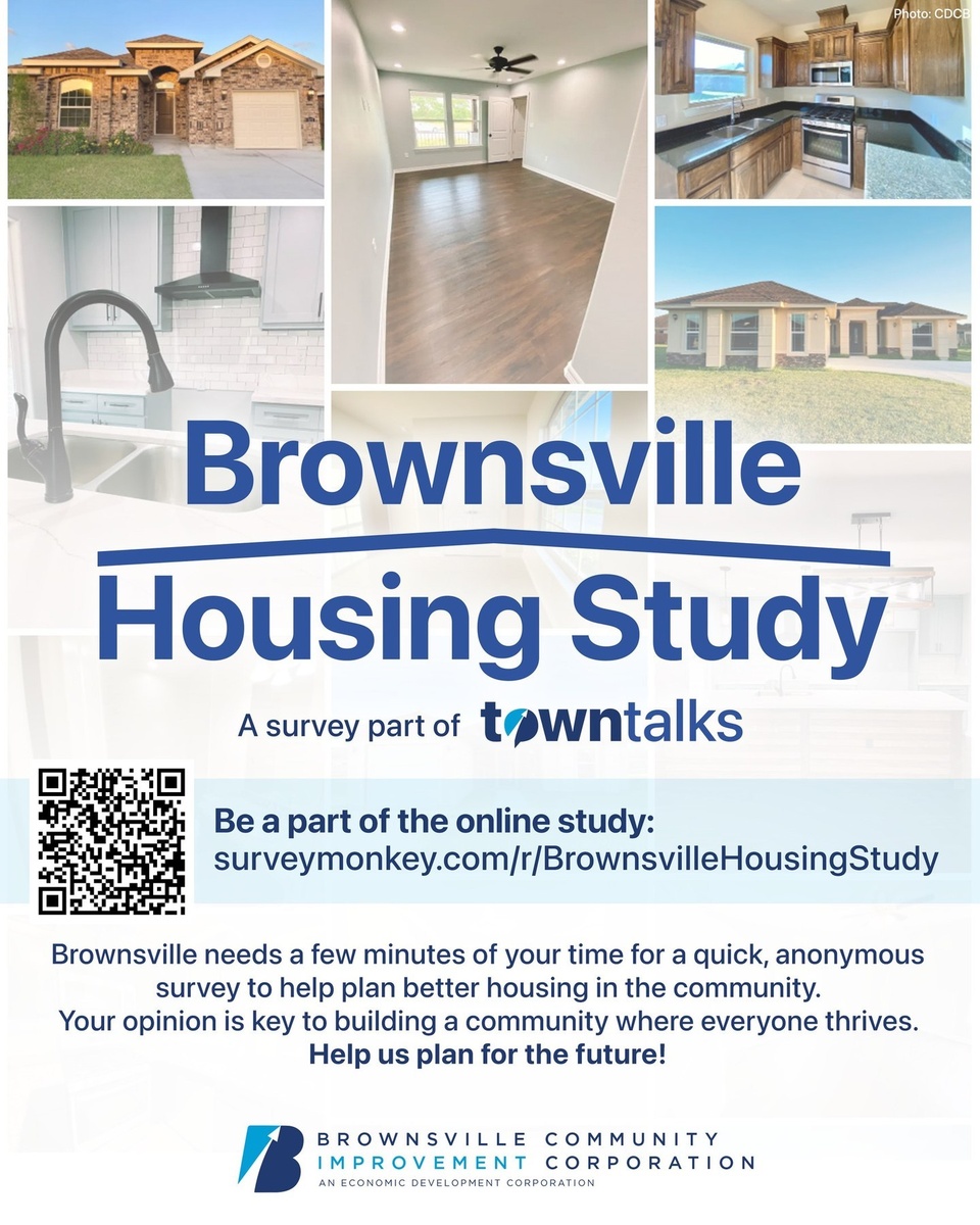 Together, we build a better Brownsville. Link for the survey in bio.⁠
⁠
–⁠
⁠
A quick update and a big thank you to those who participated in our Town Talks—conversations where the community's voice met action for Brownsville's future. We received an extraordinarily positive response to our events and are so grateful. ⁠
⁠
Now, it’s time for the next crucial step: a survey to understand our housing needs. Your insights will guide us in creating solutions for our city's living spaces.⁠
⁠
The survey is open to all Brownsville residents. You can be part of the study even if you did not attend the Town Talk sessions. Share your opinion – It's quick, anonymous, and essential. Please spread the word, and let's make housing better together.