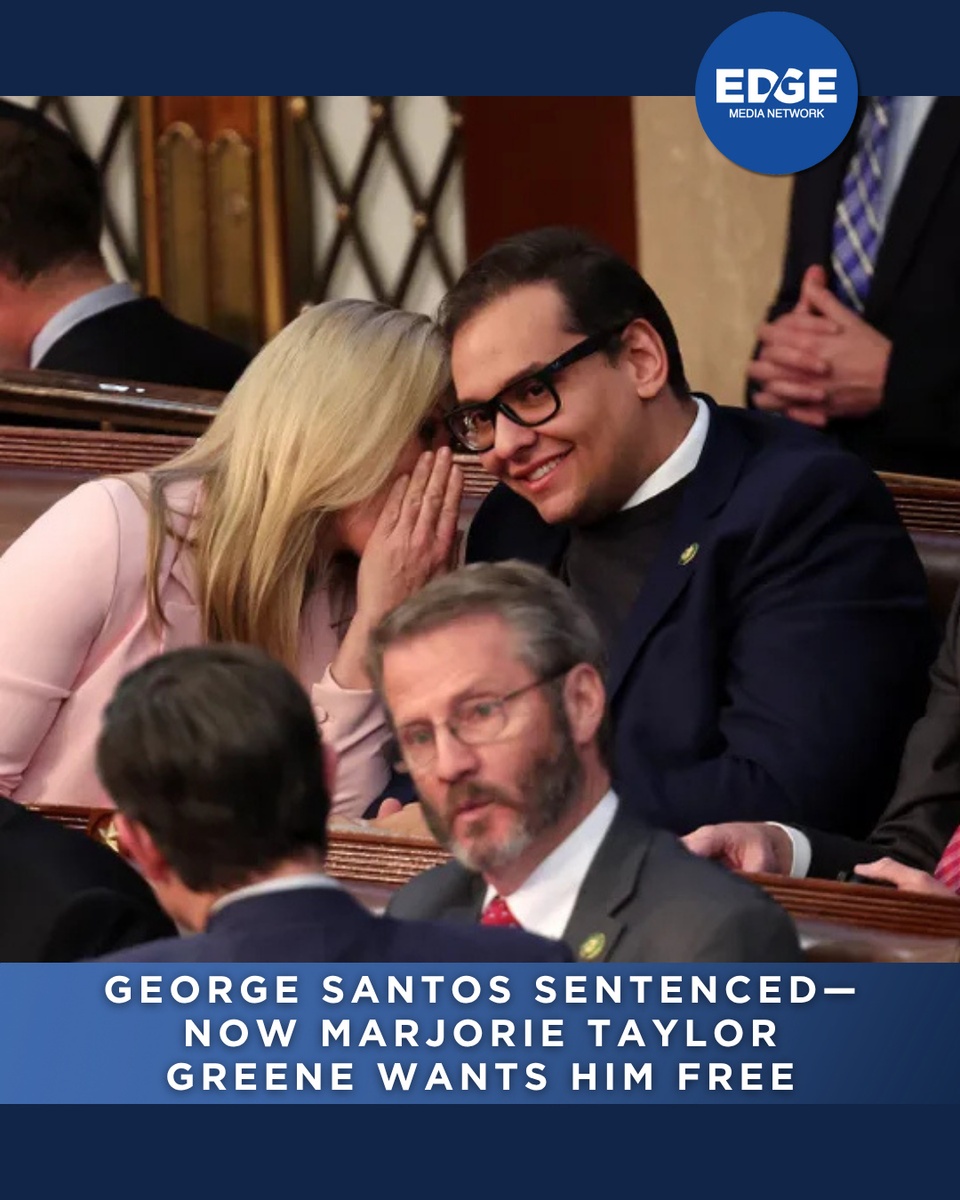 George Santos was just sentenced to 7+ years in federal prison—and now Marjorie Taylor Greene wants him free.⁠
⁠
She’s calling for clemency. ⁠
⁠
He’s begging Trump for a pardon.⁠
⁠
Wire fraud, identity theft, campaign lies... and still loyal to the party line.⁠
⁠
#Hysterical