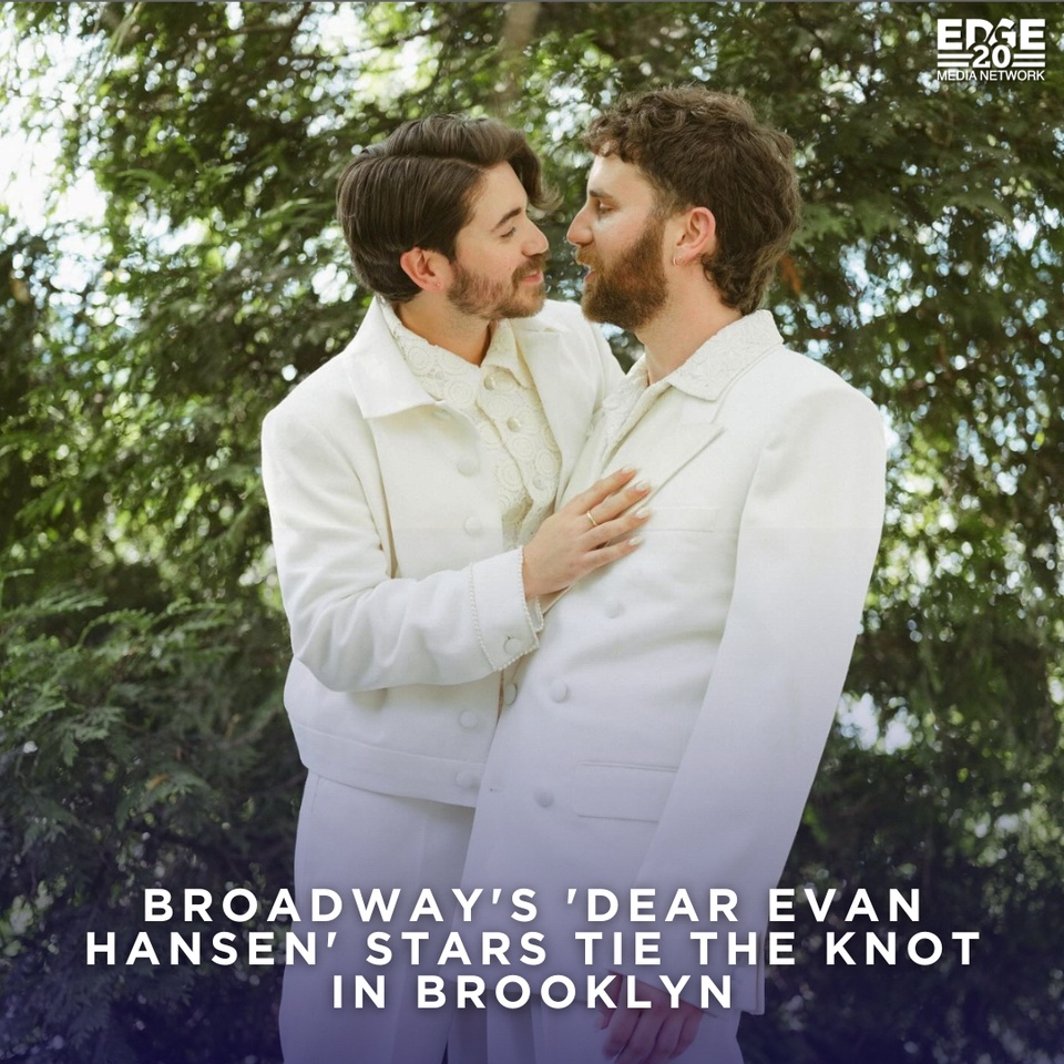 Broadway stars @bensplatt and @noahegalvin, who both played lead roles in Dear Evan Hansen, have officially tied the knot in Brooklyn. ⁠
⁠
Their romantic ceremony featured Jewish traditions, including a duet from their mothers and breaking glass. ⁠
⁠
The weekend-long celebration included a Shabbat dinner and a lively afterparty with Shake Shack and musical theater singalongs. ⁠
⁠
With friends and family in attendance, the couple shared their overwhelming love and joy.⁠
⁠
Read more about their magical day via the link in bio! ??⁠
⁠
?️ Save and share this post.⁠
? Tap our link in bio to read more⁠
? @EDGEmedianetwork⁠
?: @bensplatt @noahegalvin