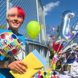 They say it takes a village to raise a child, and in this case it was all too heartwarmingly true. After Brody Neville, of Calgary, Canada, came out as gay at the age of 11 this past spring, he quickly lost almost all of his friends. The boy was facing a lonely birthday when his town rallied to his side for a Pride week bash in a local park, the CBC reports. Brody's mother, Leah O'Donnell, put things in motion with a Facebook post in which she recounted the way in which the brave youngster had suffered the loss of his friends as soon as he came out. "While talking to him about his birthday and what he would like to do, he is feeling dejected because he only has two friends, both of which are girls," O'Donnell posted. "One of the girl's fathers is against anything LGBTQ therefore does not allow her to hang out very often, the other girl we cannot get ahold of." The tearful youth told his mother that "nobody likes me anymore now that they know I'm gay," and fretted that his birthday was going to be a miserable occasion. O'Donnell was determined not to let that happen, so she announced plans for a barbecue at a local park, issuing a general invitation to anyone from the community that might like to show up and bring some cheer to Brody's 12th birthday. "Dozens of friends, family, strangers — and yes, some drag performers strutting to 'Born This Way' — filled the park" where the birthday bash took place. Tap link in bio to continue on @EDGEmedianetwork ?️‍?❤️? (?: Brody Neville / CBCen)