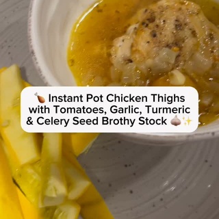 ? Instant Pot Chicken Thighs with Tomatoes, Garlic, Turmeric & Celery Seed Brothy Stock ?✨ (A GAPS-friendly, gut-healing meal!)

Busy but still want nutrient-dense, healing meals? This Instant Pot Chicken Thighs recipe is easy, flavorful, and packed with gut-supporting ingredients like meat stock, turmeric, and garlic. It’s the perfect meal for immune support, digestion, and reducing inflammation—all in one pot!

? Why This Meal is So Nourishing: ✔ Chicken Thighs – High-protein, collagen-rich & packed with healthy fats for gut health & skin support. ✔ Meat Stock – Hydrating, mineral-rich, and essential for healing digestion & reducing inflammation. ✔ Garlic & Turmeric – Anti-inflammatory & antimicrobial, boosting immune support & gut balance. ✔ Celery Seed & Oregano – Traditional gut-supporting spices that aid digestion & reduce bloating. ✔ Tomatoes – Loaded with lycopene & vitamin C for skin, heart & immune health.

? How It Comes Together: 1️⃣ Sear chicken thighs with aromatics for deep, rich flavor. 2️⃣ Deglaze with meat stock & tomatoes, add gut-healing spices. 3️⃣ Pressure cook for 35 minutes for tender, fall-off-the-bone goodness! 4️⃣ Serve with mashed cauliflower, roasted veggies, or summer squash ‘fries’ for a balanced, nutrient-packed meal.

? Want the full recipe with exact ingredient measurements? ? Comment “CHICKEN”, and I’ll send it to you!

#InstantPotRecipes #ChickenThighs #HealthyChickenRecipes #EasyDinnerIdeas #GutHealingFoods #GAPSRecipe #MeatStock #NutrientDenseEating #PaleoDinners #ImmuneBoostingFoods #AntiInflammatoryMeals #OnePotMeals #HolisticHealth #GlutenFreeDinners #Whole30Recipes #HealingFromTheInsideOut #SlowCookedGoodness