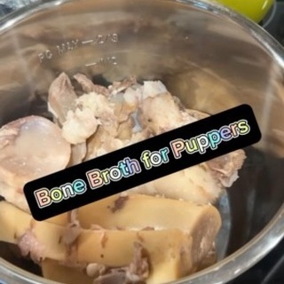 ? Whipped up a nourishing bone broth for my pups using 1 oxtail and 2 beef marrow bones, plus a mix of veggies and spices! ? Bone broth is amazing for dogs—it’s packed with collagen for joint health, helps support their digestive system, and is loaded with minerals for overall wellness. ?

I used frozen veggies I saved in reusable silicone bags before they went bad—broccolini, carrots, carrot tops, and beet greens. ? Broccolini and carrots are great for eye health and a shiny coat, while carrot tops and beet greens add a boost of vitamins and fiber for a happy tummy. ??

I also added fresh celery and garlic, which are fantastic for their immune system, and a dash of dried turmeric and peppercorns for anti-inflammatory benefits. ?✨ Turmeric is a natural anti-inflammatory, and peppercorns help with absorption. Celery is great for hydration and joint health, and garlic supports heart health and fights off infections. ?

Check out my Amazon link in bio for the reusable silicone bags I used to store all those veggies!  So much better than using plastic! ?♻️