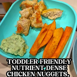 ✨ Toddler-Approved Real Food Chicken Nuggets for Nourishment ✨ These real food chicken nuggets + sweet potato fries + creamy avocado dip are a weekly win in our home — comforting, kid-friendly, and full of real nutrients growing toddlers actually need.

No fillers. No seed oils. No mystery ingredients. Just simple, intentional food that supports: ? Brain development ? Gut health ? Focus + mood ? Immunity ? Steady growth

? What makes this meal a game-changer:
? Chicken nuggets made from pasture-raised ground chicken = clean protein for muscle, tissue, and immune building ? Sweet potato fries = fiber + minerals like potassium + steady energy from complex carbs ? Avocado yogurt dip = healthy fats for brain development + probiotics for digestive support ? Cooked in ghee or coconut oil = fat-soluble vitamins A, D, E, K2 for absorption
And it’s all toddler-friendly — soft, scoopable, and easy to eat with little hands (especially when they get to dip it themselves ?)

✨ It’s GAPS- and WAPF-inspired and tastes like comfort food — but works building the gut, brain, and immune system.
This is the kind of meal that fuels attention span, supports digestion, balances blood sugar, and leaves your little one full, happy, and ready to explore.

Want the full breakdown + recipe? ? Comment “NUGGETS” and I’ll DM you the full blog post!

#RealFoodForKids #ToddlerNutrition #ChickenNuggets #GutHealingFoods #WAPF #BLWrecipes #GAPSdiet #PickyEaterTips #HealthyToddlerMeals #WestonAPrice #guthealth #startingsolids #realfood #microbiomehealth #postpartum #naturalparenting #breastfeedingmom #babyfood #blw