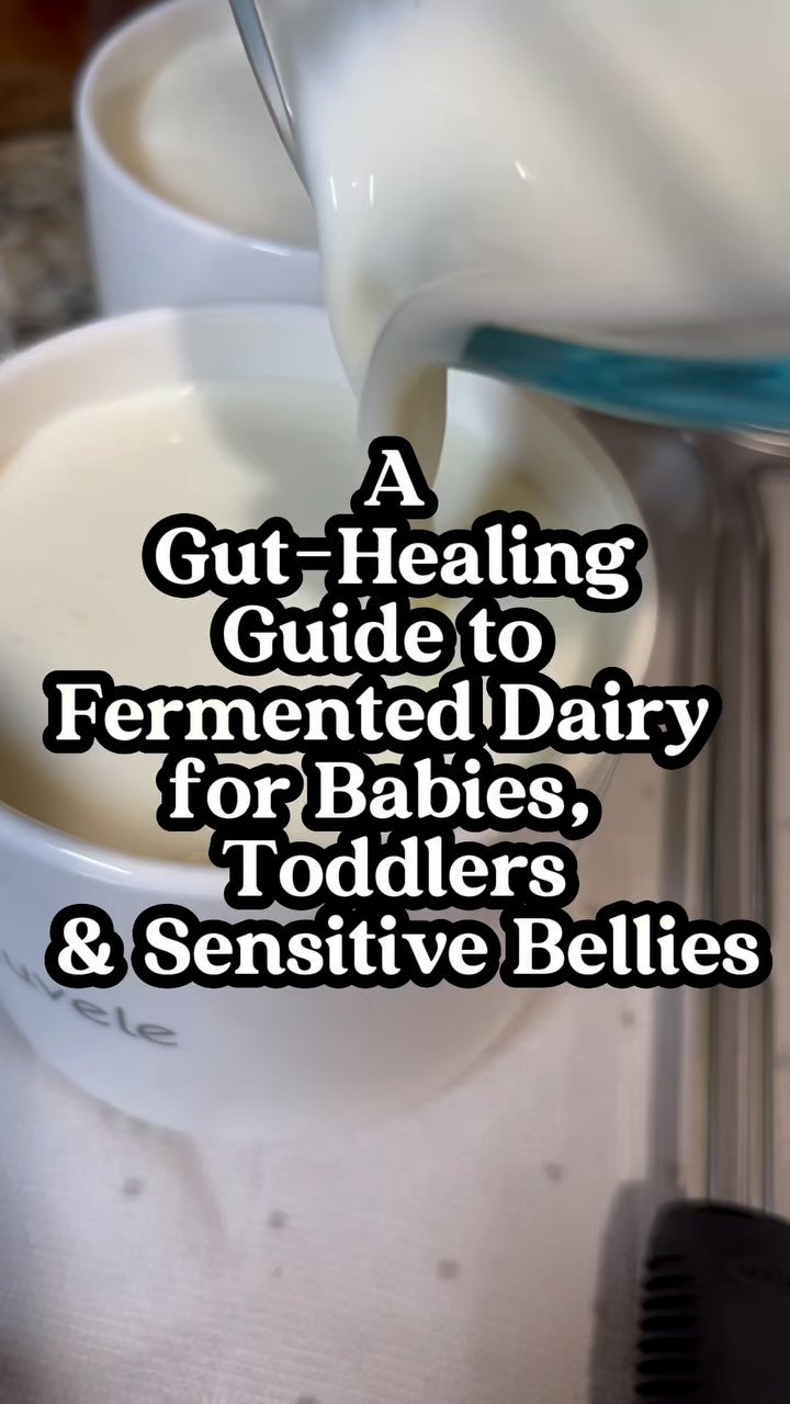 Raw Milk, A2/A2 Dairy & 24-Hour Yogurt for Babies & Toddlers ??

Thinking of introducing dairy but your little one has eczema, reflux, or a sensitive tummy? You’re not alone—and you don’t have to avoid it forever. The secret is choosing traditional, properly-sourced dairy that nourishes the gut instead of stressing it.

✅ My go-to gut-healing dairy picks:
? Raw milk (sourced safely) – Enzyme-rich, full of bioavailable nutrients & immune support ? A2/A2 dairy (like goat, sheep, Jersey cow) – Easier to digest, less inflammatory ? 24-hour fermented yogurt – Breaks down lactose & casein, loaded with beneficial probiotics
? Breast milk is rich in cholesterol, saturated fat & enzymes—and the right dairy mimics this beautifully when introduced intentionally.

⚠️ Most store-bought yogurts? – Short ferment time – Added sugars, gums, thickeners – Low in active cultures
That’s why I make 24-hour yogurt at home using raw or A2 milk, and introduce it gently—paired with meat stock, fermented veggies, or broth-based meals to support the gut lining.

? We waited on cheese until 12 months, starting with raw, aged sheep cheese for vitamin K2 and easier digestion.

? And kefir? GAME. CHANGER. for diversifying gut flora and improving tummy issues, eczema & food sensitivities.

? If your child has eczema, reflux, slow digestion, or nutrient deficiencies, traditional dairy might be the missing gut-healing link.

? Comment DAIRY and I’ll DM you my blog post: “Raw Milk, A2/A2 Dairy & 24-Hour Yogurt: A Gut-Healing Guide for Babies & Toddlers” – Includes sourcing tips, recipes, and safe intro steps. ?✨

#RawMilkForBabies #ToddlerNutrition #EczemaFriendlyFoods #24HourYogurt #GutHealingForKids #HomemadeProbiotics #RealFoodBabies #WestonAPrice #GAPSdiet #DairyReintroduction #HealingFoodsForKids #NaturalEczemaRelief