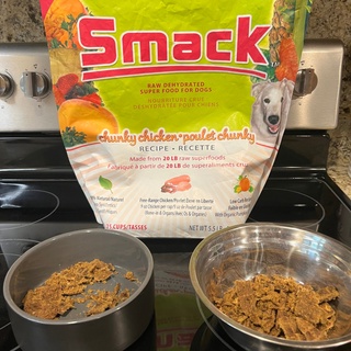 ? In my dog food rotation, I’m loving @smackpetfood  Chunky Chicken! ? It’s the perfect scoop-and-serve convenience of kibble but with all the benefits of raw, dehydrated food. This particular hearty blend is packed with all-natural free-range chicken, pumpkin, celery, and other flavorful superfoods, giving my pups the nutrients they need with a taste they love. ?

It's such a convenient way to include raw foods in their diets without having to thaw anything out! Right now I only order directly from their website, I'll link it in my bio if you are interested in trying some for your fur babies too! 

What’s inside this particular flavor:

?65% Manitoba chicken (bone-in with organs), free from hormones, antibiotics, drugs, or preservatives
?35% certified organic, GMO-free fruits and vegetables
?Zero fillers, gluten, grain, or synthetic vitamins
?Low in sugar and starch for optimal health

I also added steamed asparagus, bone broth, and raw milk kefir to their bowls today! ? Steamed asparagus is rich in fiber and vitamins, promoting digestive health. Bone broth supports joint health, and raw milk kefir provides probiotics for a healthy gut and immune system boost. ?

This combination keeps my pups healthy and happy with every meal! ??

#SmackPetFood #DogNutrition #HealthyPups #RawFoodDiet #DogMom #PetHealth #NaturalPetCare #HolisticPetCare #HealthyDogs #SuperfoodsForDogs #PetWellness #DogLovers #GutHealth #BoneBroth #RawMilkKefir #DogDiet #DogLife #OrganicPetFood #NaturalDogFood #PetParents #DogFoodRotation #HealthyLiving #HappyPups #RawFeeding