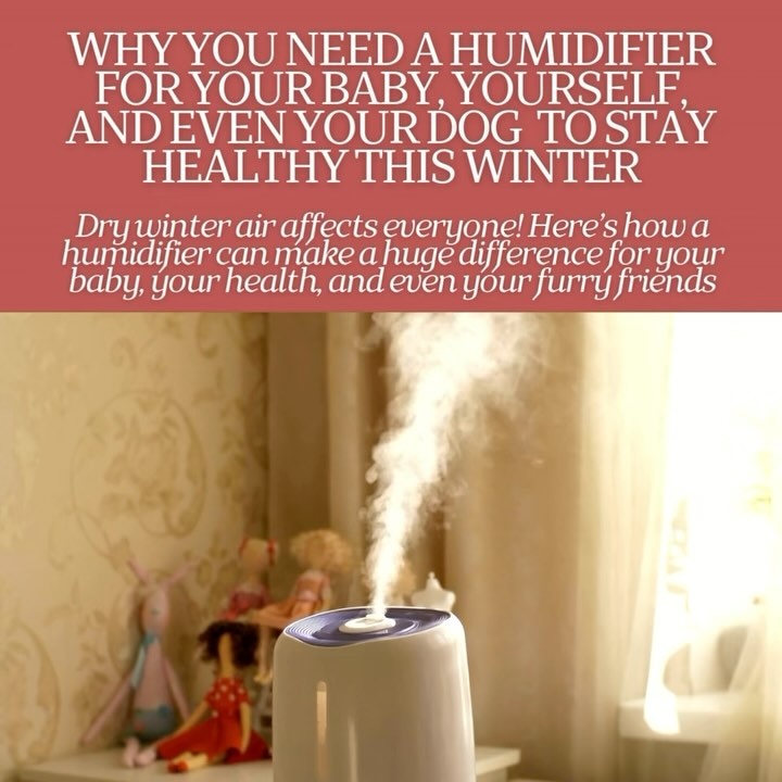 Why You Need a Humidifier for Your Baby, Yourself, and Even Your Dog ?️

Adding a humidifier to your home—especially in the bedroom during naps and bedtime—is a simple yet powerful way to support your family’s health during the dry winter months. From babies and mamas to your furry friends, everyone benefits from more moisture in the air!

Benefits for the Whole Family

? For Babies: Keeps nasal passages clear, reducing congestion and promoting better sleep. It also prevents dry skin, helps manage eczema, and supports their immune system by keeping respiratory tissues hydrated and ready to fight germs. ? For Mamas: A lifesaver for combating dry skin, chapped lips, and sinus discomfort during winter, especially during pregnancy or postpartum when your body is more sensitive. It can also ease nighttime congestion and improve sleep quality. ? For Dogs: Helps with dry, itchy skin, prevents irritated noses, and is especially helpful for pups with respiratory issues or those prone to snoring.

Why It’s a Winter Essential

?️ Prevents Dryness: Heaters zap moisture from the air, which can dry out nasal passages, throats, and skin. A humidifier restores balance, keeping everyone comfortable and healthy. ?️ Supports Immune Health: Hydrated airways are better equipped to fend off germs and viruses, reducing the chances of colds and flus for the whole family. ? Improves Sleep: Moist air helps keep airways open, reducing congestion, snoring, and nighttime discomfort for babies, parents, and even pets!

Tips for Safe Use

?️ Proper Maintenance: Clean daily to prevent bacteria and mold growth. Do a weekly deep clean using white vinegar and water to ensure it stays safe and effective. ? Use Distilled Water: Tap water can leave mineral deposits, creating white dust that irritates airways. Always use distilled or filtered water to keep the air clean.

A humidifier is an easy and natural way to support your family’s health during cold and flu season—but regular maintenance is key!

? Comment HUMIDIFIER below, and I’ll send you my top two recommendations to keep your family (and pets) healthy this season! ?