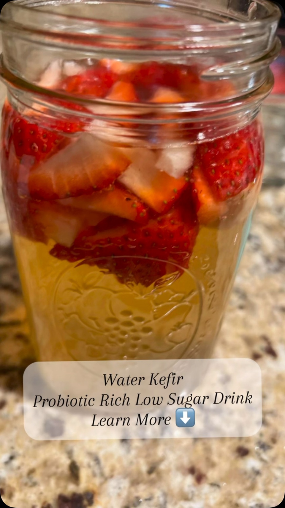 ? Water Kefir: A Versatile Gut-Healing Staple! ?

Water kefir is one of the easiest, most versatile, and budget-friendly ways to support a healthy gut for the entire family! This probiotic-rich drink is not only delicious but also customizable to your favorite flavors. 

What is Water Kefir?
Water kefir is a naturally fermented drink made by using water kefir grains, a colony of beneficial bacteria and yeast. It’s packed with probiotics that support digestion, boost immunity, and help maintain a balanced gut microbiome.

Health Benefits ??
? Probiotic Power: Helps populate the gut with healthy bacteria to support digestion, reduce bloating, and improve nutrient absorption. ? Immune Support: A healthy gut microbiome strengthens the immune system. ? Naturally Detoxifying: The probiotics in water kefir support the liver and help eliminate toxins from the body. ? Gentle on the Stomach: A great alternative to dairy-based probiotics, making it perfect for anyone with lactose sensitivities.

Flavor Varieties ???
One of the best parts about water kefir is how customizable it is! After fermenting, you can add fruits, herbs, and spices for a second fermentation to create refreshing flavors: ? Lemon & Ginger: A zesty immune-boosting option. ? Strawberry & Mint: A sweet, refreshing treat. ? Mango & Turmeric: Packed with antioxidants and anti-inflammatory benefits. ? Pineapple & Basil: A tropical twist with a subtle herbal note. ? Apple Cinnamon: Perfect for a cozy, fall-inspired flavor.

Cost-Efficiency ?
Store-bought probiotics can cost a fortune, but making water kefir at home is a fraction of the price. With reusable grains, you can enjoy endless batches of this gut-healing elixir for pennies per serving!

Why It’s a Staple
Water kefir is a simple, delicious way to incorporate probiotics into your daily routine. It’s family-friendly, easy to make, and a great alternative to sugary drinks!

✨ Want to start your own water kefir journey? Comment “KEFIR” below, and I’ll send you the link to where I got my grains and share some more fun water kefir recipes! ?