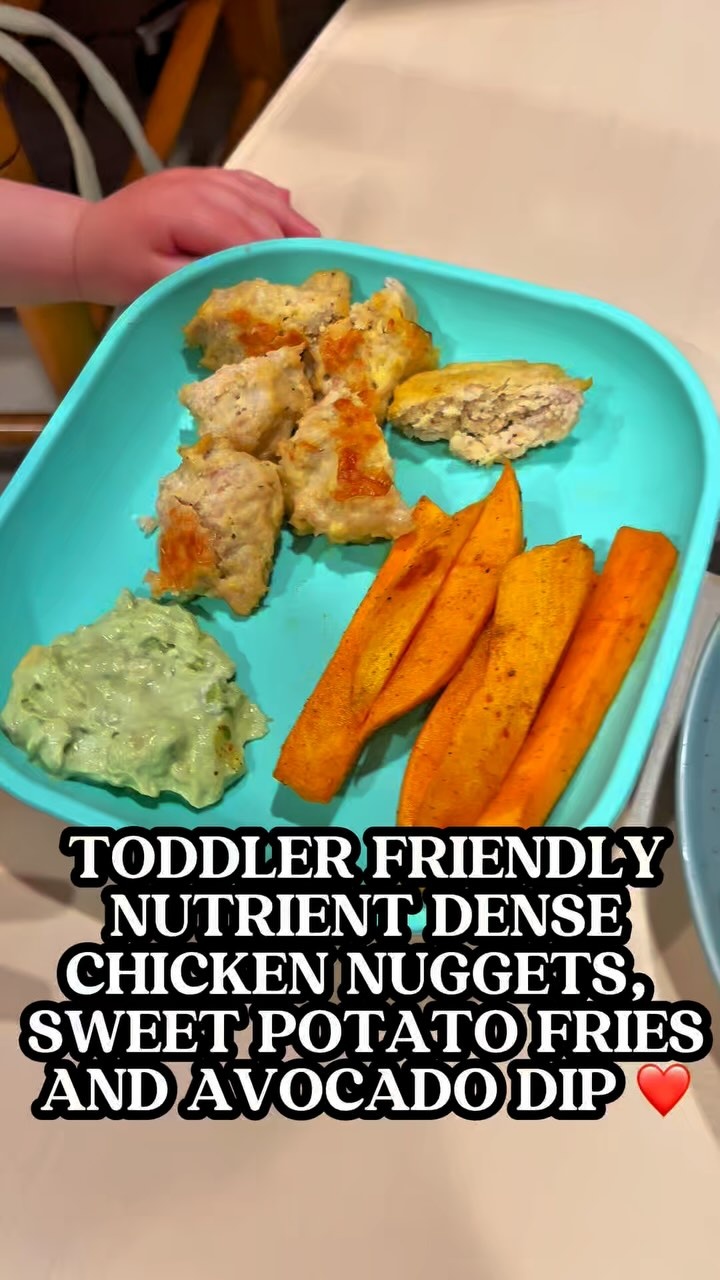 ✨ Toddler-Approved Real Food Chicken Nuggets for Nourishment ✨ These real food chicken nuggets + sweet potato fries + creamy avocado dip are a weekly win in our home — comforting, kid-friendly, and full of real nutrients growing toddlers actually need.

No fillers. No seed oils. No mystery ingredients. Just simple, intentional food that supports: ? Brain development ? Gut health ? Focus + mood ? Immunity ? Steady growth

? What makes this meal a game-changer:
? Chicken nuggets made from pasture-raised ground chicken = clean protein for muscle, tissue, and immune building ? Sweet potato fries = fiber + minerals like potassium + steady energy from complex carbs ? Avocado yogurt dip = healthy fats for brain development + probiotics for digestive support ? Cooked in ghee or coconut oil = fat-soluble vitamins A, D, E, K2 for absorption
And it’s all toddler-friendly — soft, scoopable, and easy to eat with little hands (especially when they get to dip it themselves ?)

✨ It’s GAPS- and WAPF-inspired and tastes like comfort food — but works building the gut, brain, and immune system.
This is the kind of meal that fuels attention span, supports digestion, balances blood sugar, and leaves your little one full, happy, and ready to explore.

Want the full breakdown + recipe? ? Comment “NUGGETS” and I’ll DM you the full blog post!

#RealFoodForKids #ToddlerNutrition #ChickenNuggets #GutHealingFoods #WAPF #BLWrecipes #GAPSdiet #PickyEaterTips #HealthyToddlerMeals #WestonAPrice #guthealth #startingsolids #realfood #microbiomehealth #postpartum #naturalparenting #breastfeedingmom #babyfood #blw