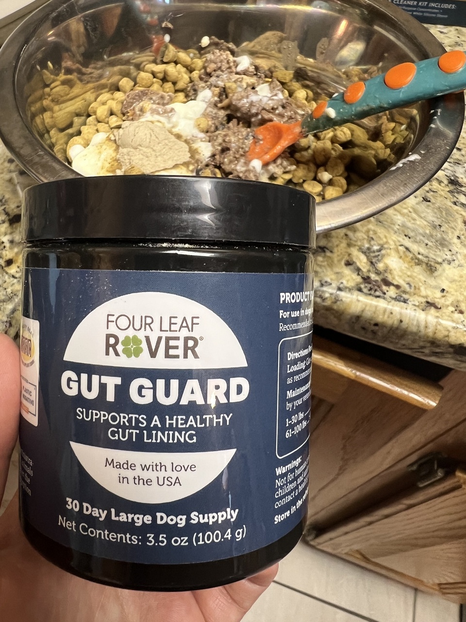 ? Adding supplements to your dog's diet is essential for their overall health, especially when it comes to gut health! ? That's why I’ve been using @@four_leaf_rover’s Gut Guard—a powerful supplement designed to heal leaky gut and support a normal inflammatory response with soothing herbs like marshmallow root, slippery elm, chamomile, and more. ?

Healing your dog's gut is so important because a healthy gut is the foundation of their overall well-being. Pairing Gut Guard with meat stock and bone broth can work wonders in keeping your pup healthy and thriving. All disease begins in the gut and just like us, pups can be prone to anxiety and behavioral issues when their microbiome isn't thriving ?✨

Don’t forget, adding probiotics to your dog's diet is crucial, especially after antibiotic use. Probiotics help restore the good bacteria in their gut, which can prevent bad behavior, emotionally and mentally. A balanced gut means a balanced pup! ??

Check the Amazon link in my bio to get your hands on Gut Guard and start supporting your dog’s gut health today! ?

#DogHealth #GutHealth #FourLeafRover #GutGuard #HealthyPups #NaturalPetCare #DogSupplements #LeakyGut #ProbioticsForDogs #HolisticPetCare #DogMom #PetWellness #HealthyDogs #DogNutrition #PetSupplements #HappyDogs #BoneBroth #MeatStock #DogBehavior #HealingHerbs #HealYourGut