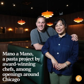 Mano a Mano, a new pasta project by award-winning chefs Hsing Chen and Doug Psaltis, will open soon in the Logan Square neighborhood.

“It’s a little pasta and wine joint,” Psaltis said.

The new Italian restaurant is located next door to Andros Taverna, their critically acclaimed Greek restaurant on Milwaukee Avenue, which was named Best Restaurant in the Tribune’s 2022 Reader’s Choice Food Awards.

“We really love the community in Logan Square,” Chen said. They’re surrounded by small independent restaurants, she added, all supportive of one another. “It feels almost like a small town within a big city.”

Tap on our bio link to read more.

——

Photo 1: Chef-owners Doug Psaltis and Hsing Chen are shown in their restaurant Mano a Mano, 2534 N. Milwaukee Ave. in Chicago, on June 20, 2024.

Photo 2: Mano a Mano’s pasta carbonara.

Photo 3: A Negroni cocktail at Mano a Mano.

Photo 4: Terrazzo cheesecake.

? Louisa Kung Liu Chu / Chicago Tribune
? Terrence Antonio James / Chicago Tribune