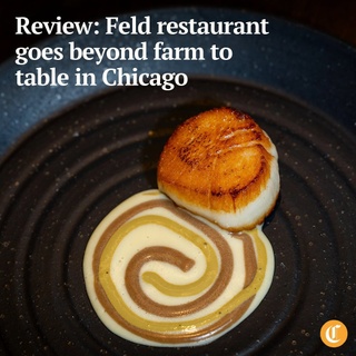 Feld isn’t quite a local farm-to-table restaurant in Chicago, but instead chef and owner Jake Potashnick describes it earnestly as relationship-to-table. After a special cheese dinner plus a 27-course tasting menu, it has surprisingly become one of Louisa Kung Liu Chu’s favorite dining experiences.

Those courses could be tiny, from a teeny teacup of hot chicken broth infused with the aged Alpine echo of Pleasant Ridge Reserve cheese, to a Midwestern fairground in miniature, with a squiggly sweet funnel cake dusted with aromatic spicebush berry sugar.

They were in large part decidedly delicious and utterly fun, with minimalism masking the technical precision of not just Potashnick, but his team of accomplished cooks at Feld, open since June in the Ukrainian Village neighborhood.

“Feld is a relationship-to-table fine-dining restaurant driven by the produce coming from the farmers and fishermen and ranchers that we work directly with, hand in hand, creating a menu based around their product, and trying to highlight it with as little manipulation as possible,” the chef said.

Tap on our bio link to read more.

——

Photo 1: Scallops at Feld restaurant (@feld_restaurant) on Chicago Avenue.

Photo 2: The spicebush funnel cake, a plate of Grandma’s shortbread, pecan potato pie and maple candy, iced Oriana’s pear and a guest book.

Photo 3: Owner and chef Jake Potashnick.

Photo 4: The dry aged Moulard duck dish.

Photo 5: Rush Creek Reserve cheese over ice cream.

? Louisa Kung Liu Chu / Chicago Tribune
? Tess Crowley / Chicago Tribune