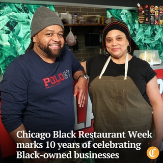 Chicago Black Restaurant Week, which runs Feb. 9 to 23, brings attention to Black-owned restaurants in the city. Founded by Lauran Smith in 2015, CBRW is celebrating its 10th season and comes shortly after the more well-known Chicago Restaurant Week. For diners, CBRW offers more flexibility and various price points; for restaurateurs, it’s another opportunity to tell their story, to refine their customer bases and menus and to connect with other Black-owned businesses.

The event is invigorating for newer restaurants such as D’s Roti & Trini Cuisine in Avalon Park. Owner-operators Dawn and Marvin Lewis are participating for the first time since they opened in 2023.

“Black mom-and-pop shops in Chicago definitely need the mainstream exposure,” said Dawn Lewis. She compared being included in CBRW to being featured on Black TikTok, which has its own subculture where Black creators can gain exposure. “You have different subgroups. This allows us to use this subgroup to be showcased even more.

Tap on our bio link to read more.

——

Photo 1: Marvin and Dawn Lewis, shown Feb. 13, 2025, own D’s Roti & Trini Cuisine on East 79th Street in Chicago. The couple opened the restaurant in 2023.

Photo 2: D’s Roti & Trini Cuisine serves the iconic Trinidadian street food of fried bread and curried fillings, called doubles.

Photo 3: Chicago Black Restaurant Week founder Lauran Smith attends a Black Restaurant Week event on Feb. 9, 2024.

? Ahmed Ali Akbar / Chicago Tribune
? Terrence Antonio James / Chicago Tribune
