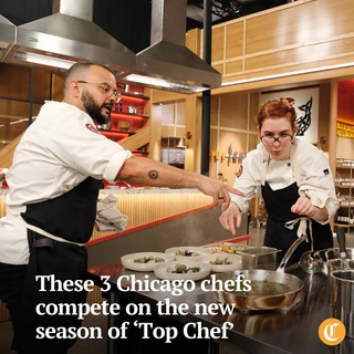 Three chefs from Chicago will compete in Season 22 of Bravo’s “Top Chef,” one of TV’s most well-regarded reality cooking competition shows.

Viewers can root for Zubair Mohajir (founder and executive chef of Lilac Tiger, Coach House and Mirra), César Murillo (executive chef at North Pond) and Bailey Sullivan (executive chef at Monteverde) when the season premieres March 13.

Tap on our bio link to read more.

——

Photo: Local Chicago chefs Zubair Mohajir of Lilac Tiger, Coach House and Mirra, left, and Bailey Sullivan of Monteverde are photographed during the filming for “Top Chef.” 

? Ahmed Ali Akbar / Chicago Tribune
? David Moir / Bravo