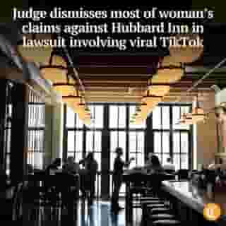 A judge dismissed all but one allegation filed against Hubbard Inn by a woman who posted a video alleging restaurant staff injured her in March.⁠
⁠
In the now-deleted TikTok, Julie Reel alleged that a bouncer at the River North restaurant pushed her down the stairs between the evening of March 9 and the morning of March 10. The video was viewed hundreds of thousands of times across social media.⁠
⁠
Tap on our bio link to read more.⁠
⁠
——⁠
⁠
Photo: Hubbard Inn in 2013.

? Ahmed Ali Akbar / Chicago Tribune
? Phil Velasquez / Chicago Tribune