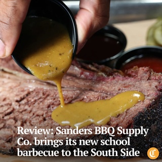 Sanders BBQ Supply Co. in the Beverly neighborhood of Chicago specializes in Texas-inspired new-school barbecue with stunning smoked meat that’s personal and precise, but the restaurant could use a few lessons in old-school service.

Owner James Sanders opened his namesake restaurant in June with a team led by head pitmaster Nick Kleutsch and head chef Bill Jones.

It’s considered one of the first craft barbecue places on the South Side, Sanders said.

Tap on our bio link to read more.

——

Photo 1: Mustard sauce is dribbled onto the beef rib at Sanders BBQ Supply Co. (@sandersbbqsupplyco) on West 99th Street in Chicago on Nov. 21, 2024.

Photo 2: Nestor Aguayo slices brisket.

Photo 3: A smoked cheeseburger with fries is served.

Photo 4: The oxtails on bread.

? Louisa Kung Liu Chu / Chicago Tribune
? Terrence Antonio James / Chicago Tribune