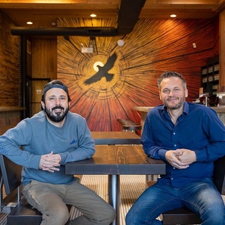 What’s different at Hop Butcher for the World’s taproom (@hopbutcher), which opens Thursday, are three major artistic flourishes and, of course, the beer pouring from the taps.⁠
⁠
Otherwise, the bones of the room on a busy stretch of Lincoln Avenue in the North Center neighborhood largely echo its eight years as one of Chicago’s most venerable taprooms in the hands of Half Acre Beer Co.⁠
⁠
The key, said Hop Butcher co-founders Jeremiah Zimmer and Jude La Rose, shown here, was maintaining what made the space special while also making it their own. It’s a room as meaningful to them as any beer drinker; after opening their first business checking account in 2014, they headed there to celebrate. They never imagined it would one day be theirs.⁠
⁠
“Half Acre built a beautiful place to drink beer,” Zimmer said. “We stayed true to what we felt was already magical about that space and tried to breathe our own magic into it.”⁠
⁠
Tap the link in our bio to read more about Thursday’s opening. (Brian Cassella / Chicago Tribune / @briancassella)⁠
