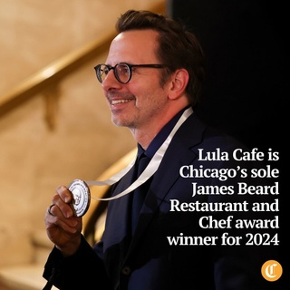 Lula Cafe was announced as the only winner from Chicago at the 2024 James Beard Restaurant and Chef Awards ceremony held at the Lyric Opera House Monday. The awards are widely considered one of the highest culinary honors in the United States. For almost a decade, Chicago has been the award show’s home and a major winner.

Lula Cafe won in the Outstanding Hospitality category.
Other local nominated chefs included Sujan Sarkar of Indienne, Jenner Tomaska of Esmé and Anna Posey of Elske.

Tap on our bio link to read more.

——

Photo 1: Jason Hammel of Lula Cafe (@lulacafe) holds up his medal for winning Outstanding Hospitality at the James Beard Foundation Awards at the Lyric Opera House on June 10, 2024.

Photo 2: Hosts Richard Blais, left, Nyesha Arrington, Amanda Freitag and Marcus Samuelsson walk the red carpet.

Photo 3: Chef Sujan Sarkar of Indienne walks the red carpet.

Photo 4: Rick Bayless walks the red carpet.

Photo 5: Jason Hammel and his wife Lea Tshilds of Lula Cafe walk the red carpet with their children.

? Ahmed Ali Akbar, Kayla Samoy and Lauryn Azu / Chicago Tribune
? Eileen T. Meslar / Chicago Tribune / 
@emeslar