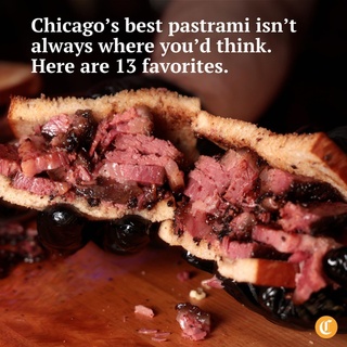 “The best pastrami in Chicago isn’t always where you’d think it would be,” writes Tribune food critic Nick Kindelsperger (@nkindelsperger).⁠
⁠
“Sure, the brined, spice-rubbed and smoked beef is still a mainstay at plenty of Jewish delis, and a few of those versions are genuinely worth your time.⁠
⁠
“But stunning pastrami is now popping up somewhere unexpected ― barbecue joints.⁠
⁠
“After feasting on pastrami for the past month, I’ve come to some conclusions on what makes the best stand out. Most importantly, pastrami loves fat. Disappointing versions looked stiff on the plate because they were lean and dry. When done well, pastrami is good enough to eat by itself, though a swipe of mustard is never a bad idea.”⁠
⁠
Tap the link in our bio to find Kindelsperger’s favorite pastrami in Chicago, divided into three categories: barbecue, deli and restaurant pastrami. Because each offers a different experience.⁠
⁠
---------⁠
Executive chef Tim Cottini holds a pastrami sandwich at Bub City (@bubcity) in Chicago on May 4, 2023.⁠
⁠
? Nick Kindelsperger / Chicago Tribune⁠
? Antonio Perez / Chicago Tribune / @apereztribune