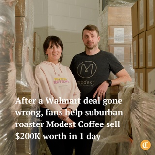 In a whirlwind 24 hours last week, Jenni Trilik and Marcus Contaldo went from being $216,000 in debt and the owners of nearly 30,000 bags of unsold coffee to utterly overwhelmed with support.⁠
⁠
It was an unexpectedly happy ending to a drawn-out small business nightmare that began in April, after a deal fell through that was supposed to get their Modest Coffee product (@modestcoffee) onto Walmart’s virtual store shelves in a long-planned expansion of their 9-year-old West Chicago company.⁠
⁠
With 9,300 pounds of coffee and debts piling up, the Aurora couple wrote about the experience on their store’s blog Thursday morning, then offered caffeine lovers one heck of a deal: An entire case of coffee for half off, or $7-$8 a bag. Those who didn’t drink coffee but still wanted to help could donate the bags to charity instead.⁠
⁠
By Friday afternoon, they’d sold out.⁠
⁠
“There has been this huge weight that has been lifted — financial, of course, but also an emotional one, (seeing) that people do care about the little guy,” Contaldo said.⁠
⁠
Tap the link in our bio to read the full story.⁠
⁠
? Tatyana Turner / Chicago Tribune⁠
? Mark Black / for the Chicago Tribune⁠