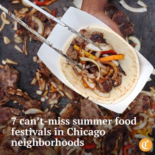 From Little Village to Little India on Devon, Chicago is steeped in rich dining tradition. In a community brimming with dining options, it can be hard to grab a taste of all the city has to offer.⁠
⁠
As Chicagoans attempt to enjoy the summer sunshine while indulging in the city’s celebrated cuisine, in come a barrage of food festivals, each claiming to offer the best on-the-go dining experience the region has to offer.⁠
⁠
If you feel overwhelmed by the options at your disposal, look no further — we’ve compiled a list of Chicago’s most worth-your-time summer food festivals, so all you have to worry about is how to pack it all in.⁠
⁠
Tap the link in our bio for the list of festivals. Note, the list was originally published on June 1, 2023.⁠
⁠
—--------⁠
A vendor prepares a plate of lamb chops on pita at the African/Caribbean International Festival of Life in  2022.⁠
⁠
? Jenna Smith / Chicago Tribune⁠
? John J. Kim / Chicago Tribune / @johnkimpictures⁠