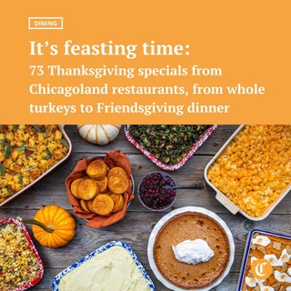 The beauty of Thanksgiving is its purity — no frills, no nonsense. It’s a holiday almost exclusively about the food.⁠
⁠
Which also means the stakes are pretty high for a delicious meal pulled off without a hitch. Rather than risk a turkey fryer explosion (always remember to thaw!) or burned potatoes, Chicagoland restaurants will do all the hard work for you.⁠
⁠
We sense a little extra burst of holiday spirit coursing through the city this year, as chefs have dreamed up every sort of Thanksgiving imaginable: vegan, Irish, Greek, French, Peruvian, Cajun, buffet, take-home, dine-in, turkey-free or even just free.⁠
⁠
Whether you want to dine in the restaurant, host your own Friendsgiving, or take premade meal packages home, click the link in our bio and give thanks that you won’t be cooking with the help of these Chicagoland Turkey Day specials. (Photo by @bubcity)