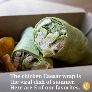 Why on earth is everyone eating chicken Caesar wraps?

Wraps probably haven’t been trendy since the “Macarena” dance craze swept the country. But while a year or two ago, our food critic Nick Kindelsperger’s social media apps were saturated with gratuitous cheese pulls from red-stained quesabirria tacos, this year is all about the chicken Caesar wrap.

Pictured above are wraps from Moonwalker Cafe and Village Tap.

Tap on our bio link for 5 of our favorites.

?Nick Kindelsperger / Chicago Tribune / @nkindelsperger
? Eileen T. Meslar and Nick Kindelsperger / Chicago Tribune