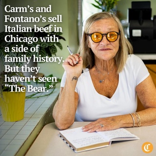 “Never heard of ’The Bear,’” Mary Fontano said, the smell of giardiniera and salted meat in the air in Little Italy. She is a co-owner of the original Fontano’s Subs on Polk Street, alongside her brother, Neil Fontano. The family business has been a fixture of this otherwise residential block for nearly 100 years. She turned to the customers lined up to pay for their Italian beefs.

“You hear about ’The Bear?’” she asked a man in a reflective construction vest holding a wrapped sandwich.

“’The Bear?’” the customer asked. “What’s that?”
Food spaces all across Chicago seem to be buzzing about the show. But not here.

In FX’s “The Bear,” a major question is how family-owned restaurants survive the intense stress and conflict of the kitchen. In the intertwined stories of Fontano’s and its cousin establishment, Carm’s Beef and Italian Ice, there are parallels worth considering, even as the staff keeps a healthy distance from the show.

Tap on our bio link to read more.

——

Photo 1: Owner Mary Fontano, 63, sits with her journal at Fontano’s Subs in Chicago on July 25, 2024. Fontano is retired but still comes into the shop during the summer and sits by the register, journaling and enjoying the company of the customers. Her father did the same when he retired from his role at the shop. “My dad always liked to have a Fontano in the store,” she said.

Photo 2: Italian beef with homemade giardiniera and french fries at Carm’s Beef and Italian Ice.

Photo 3: The pot roast sandwich at Fontano’s Subs.

? Ahmed Ali Akbar / Chicago Tribune
? Tess Crowley / Chicago Tribune