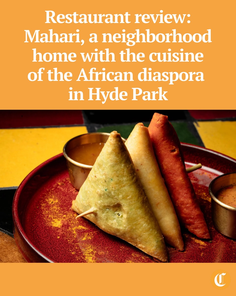 Mahari (@mahari_restaurant) brings not just the vibrant cuisines of the African diaspora to Chicago, but chefs tracing their cultures and blazing their own paths, writes Tribune restaurant critic Louisa Kung Liu Chu.⁠
⁠
Executive chef Rahim Muhammad owns the restaurant in Hyde Park, the neighborhood where he was born, with his mother, Shawn Muhammad. Mama Shawn, as everyone calls her, is a chef as well who does all their desserts, he said.⁠
⁠
The restaurant’s name held meaning in their family long before they opened in January. It can be translated as “gift” in the Swahili language, Rahim Muhammad said, and it’s also his oldest daughter’s middle name.⁠
⁠
“We wanted to find one word that encompasses the beauty behind it,” he said. “And it was Mahari.”⁠
⁠
The restaurant has become an escape from the everyday, where “people feel like they’re on a retreat somewhere,” Muhammad said.⁠
⁠
A woven grass ceiling over the main dining room with warm-hued tiled tables enhances that feeling.⁠
⁠
“It’s a very homey place,” said the chef, who was raised in Baton Rouge, Louisiana. “Because a lot of us have a strong representation in Southern hospitality.”⁠
⁠
It feels very exotic, he added, and communal too.⁠
⁠
I felt the power of community during my two visits, writes Louisa Kung Liu Chu. I can’t tell you how many times I witnessed friends surprised to find one another, from younger groups standing at the back bar at brunch to older diners seated for dinner.⁠
⁠
Tap on our bio link to read more. ⁠
⁠
-----⁠
⁠
Photo 1: The sambusa trio, filled with spicy beef, pulled chicken or fine lentils, at Mahari.⁠
⁠
Photo 2: Salmon cala fritters.⁠
⁠
Photo 3: Executive chef/owner Rahim Muhammad and his mother/co-owner, Shawn Muhammad, at Mahari in the Hyde Park neighborhood of Chicago on July 9, 2025.⁠
⁠
Photo 4: The prawn and polenta dish.⁠
⁠
Photo 5: Mahari's French toast flambé.⁠
⁠
Photo 6: Beverage director Lisa Brown at Mahari.⁠
⁠
Photo 7: The dining room at Mahari⁠
⁠
Photo 8: Executive chef/owner Rahim Muhammad in the kitchen of Mahari, in Hyde Park, on July 9, 2025.⁠
⁠
? Louisa Kung Liu Chu / Chicago Tribune / @louisachu1⁠
?️ E. Jason Wambsgans / Chicago Tribune⁠
