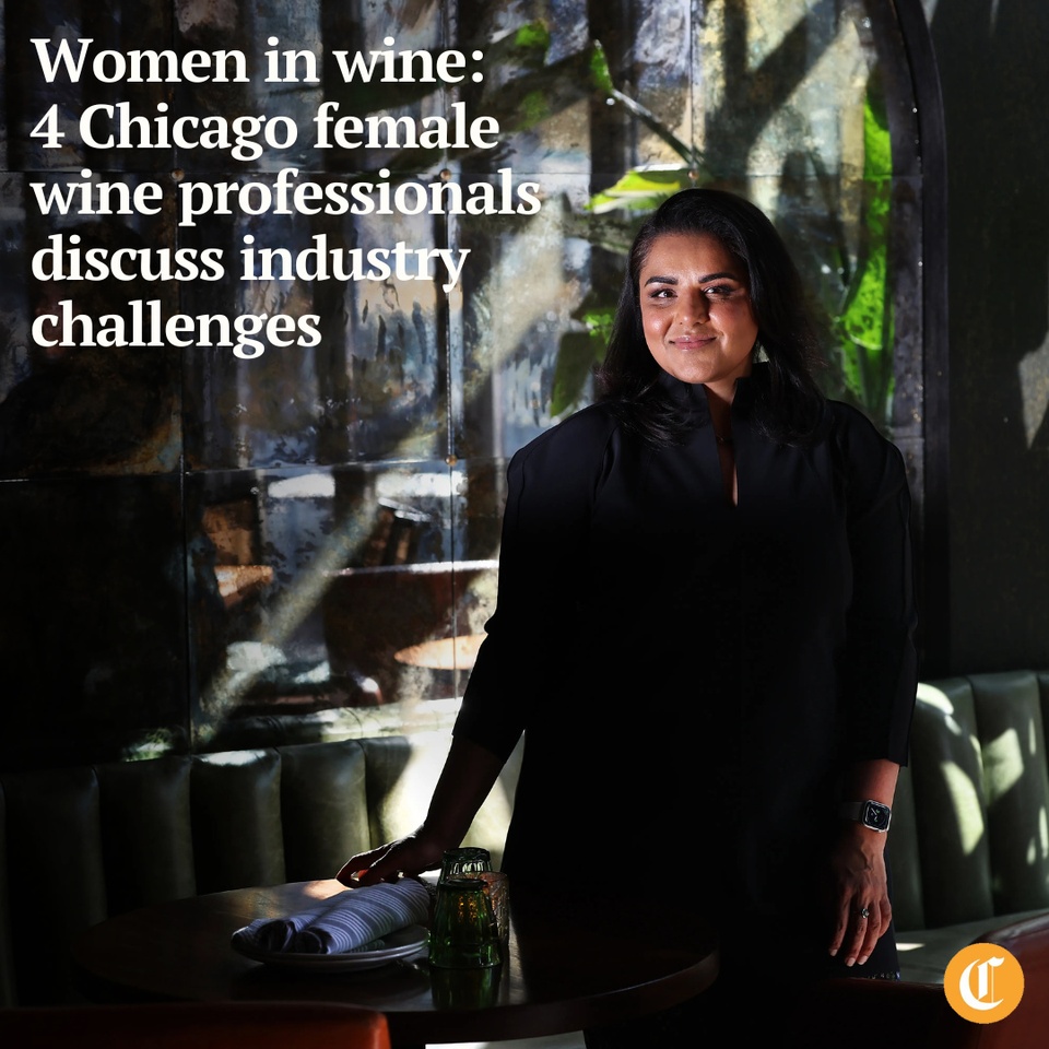 The rising profile of women in the wine business has done much to reshape an industry long considered a boys club.⁠
⁠
While statistics on women in the American wine industry are scarce, in recent generations women have flourished as winemakers and sommeliers, top executives and critics, educators and more. According to UC Davis, a top incubator for American wine professionals, since the 1990s, roughly half of the graduates of the school’s viticulture and oenology program have been women. In the past decade, the number of women undergraduates enrolled in the program has consistently, albeit slightly, surpassed that of men.⁠
⁠
The Tribune spoke with four prominent women in Chicago about some of the challenges they’ve faced and how they’ve navigated their careers in wine.⁠
⁠
Tap on our bio link to read more.⁠
⁠
-----⁠
⁠
Photo 1: Alpana Singh, a former master sommelier, is seen at her restaurant Alpana in Chicago on March 14, 2025.⁠
⁠
Photo 2: Regine Rousseau, a veteran wine educator and sommelier, tries a sample of a 2024 Gassier Côtes de Provence Rosé before appearing on WGN-TV Daytime Chicago for a segment titled “The Rise of Women In Wine” on March 13, 2025.⁠
⁠
Photo 3: Maverick Beverage Company portfolio manager Rachel Driver Speckan stands for a portrait before hosting a wine dinner at El Che Steakhouse and Bar in Chicago on March 12, 2025.⁠
⁠
Photo 4: Master sommelier and adjunct professor Jill Zimorski, left, shows Marvin Gibson, 21, right, and Carter Wideman, 22, center, how to open a bottle of brut rosé sparkling wine while teaching a course on wine and beverage management at DePaul University in the Loop on March 11, 2025.⁠
⁠
? Anna Lee Iijima / Chicago Tribune⁠
?️ Chris Sweda, Audrey Richardson and Armando L. Sanchez / Chicago Tribune / @mandophotos
