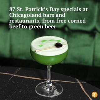 With last weekend's St. Patrick’s Day parade and Chicago River dyeing and the actual holiday falling March 17, the Windy City adores a good two-week celebration of its Irish heritage.⁠
⁠
Bars and restaurants are getting into the spirit by serving traditional food, hosting bashes with spectacular riverfront views and bottomless drinks, and bringing in Irish musicians and dancers. There are even over-the-top themed pop-ups and specials that go all month long.⁠
⁠
Tap the link in our bio for 87 spots to wear something green and celebrate St. Patrick’s Day Chi-rish style. Some parties will sell out, so plan ahead rather than test your luck.⁠
⁠
? Grasshopper cocktail from Yancu at @cbrchicago.