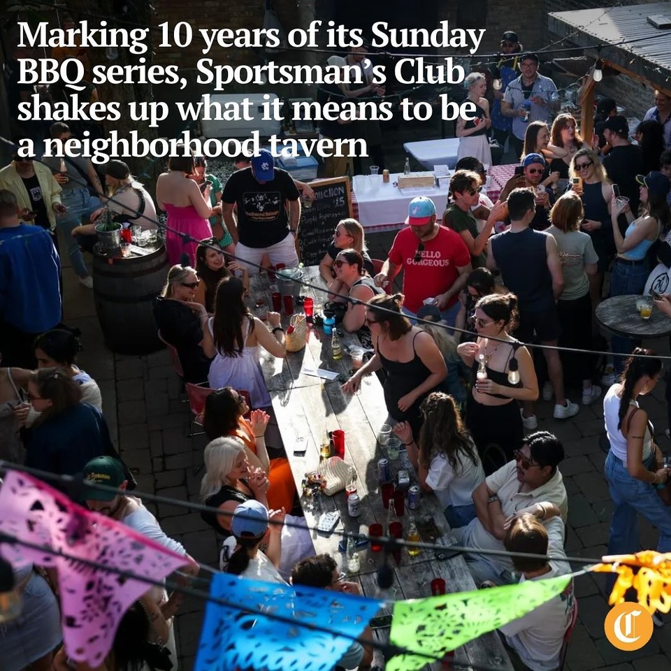In theory, taking a dive bar and giving it a thoughtful facelift doesn’t sound like a recipe for long-term success in today’s fickle nightlife scene. But that’s exactly what the group behind Sportsman’s Club — Heisler Hospitality (Matt Eisler and Kevin Heisner) along with managing partner Wade McElroy and partner and VP of operations Jeff Donahue — did.

More than 10 years later, Sportsman’s is still going strong, as are those backyard cookouts. Spotlighting 16 restaurants per summer and drawing in a hundred-plus fans for each, the Backyard BBQ series, which starts late May and ends early September, has welcomed thousands of guests.

Tap on our bio link to read more.

——

Photo 1: People attend a Sunday BBQ on the patio of Sportsman’s Club (@drinkandgather) in the Ukrainian Village neighborhood on June 2, 2024, in Chicago.

Photo 2: People attend a Sunday BBQ.

Photo 3: Le Bouchon’s boudin blanc are ready to be served.

Photo 4: Le Bouchon sous-chef José Molina, left, and line cook Kurtis Kincaid grill on the patio.

? Lisa Shames / for the Chicago Tribune
? Eileen T. Meslar / Chicago Tribune / 
@emeslar