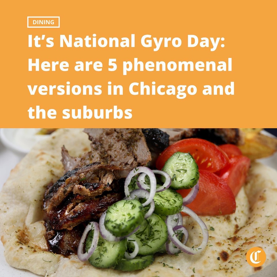 While gyros were undoubtedly invented in Greece, enterprising Chicagoans played a surprisingly important role in popularizing the meaty sandwich across the United States.⁠
⁠
Starting in the 1970s, local companies like Grecian Delight, Kronos Foods and Olympia Gyros were able to mass produce the meat cones that restaurants could then cook on vertical rotisseries. Decades later, you can still find gyros in nearly every Chicago neighborhood.⁠
⁠
“Fortunately, a growing number of restaurants are taking the time to make gyros from scratch,” writes the Tribune’s Nick Kindelsperger (@nkindelsperger). “In fact, since my last list, scoring great gyros in Chicago has gotten even easier.” ⁠
⁠
Click the link in our bio for five incredible gyros in the city and suburbs, including the one shown here at Andros Taverna (@eatatandros). (Antonio Perez / Chicago Tribune)⁠