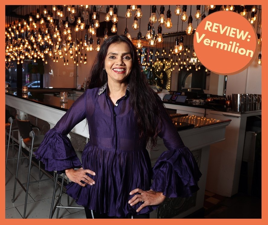 The new Indian Chinese transformation of Vermilion (@vermilionchicago) brings it back from the brink of everything, everywhere, all at once, via Kolkata, the childhood hometown of Rohini Dey (@deyrohini), a woman whose flavors are as fiery as her convictions.⁠
⁠
“I started this (restaurant) 20 years ago with a melding of Indian and Latin,” said Dey, activist and owner of the River North neighborhood restaurant. “But more than anything else, I want our food to be provocative. Interesting.”⁠
⁠
It was also substantive, writes Tribune critic Louisa Chu (@louisachu1): “The original Indian and Latin menu tried to cover centuries of colonization and migration, but it sometimes felt fractured to me,” Chu says. “The new Indian Chinese incarnation is concise and much more personal.”⁠
⁠
“The Kolkata Streets chaat, one of her (Dey) favorite dishes, and definitely mine,” Chu says, “whisks us both back to girlhoods on opposite sides of the world. It’s a joyous jumble of crunchy noodles and jhal muri (a puffed rice snack laced with mustard oil), bejeweled with sweet mango, sharp onion and aromatic cilantro, held together with sticky chile sauce, finished by a whisper of tart lime,” Chu writes.⁠
⁠
Click on the link in our bio to read the full three-star review. ? Terrence Antonio James / Chicago Tribune