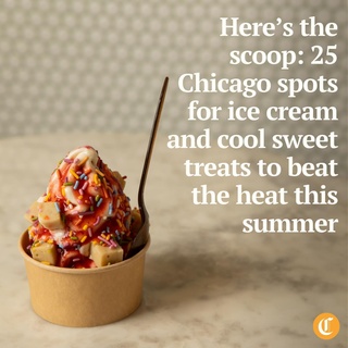 Ice cream can take many forms, but it all comes down to a feeling: satisfying and sweet, eaten in the Chicago summer.

For this guide of various ice cream options around the city, the Tribune food team looked for more than just scoop shops. We wanted to try dessert styles from around the world. In the end, we expanded our recommendations from more than just scoops of ice cream to include Italian ice, ice cream bars, paletas and more.

Tap on our bio link to see the full list.

——

Photo 1: The “Inner Child” sundae consists of vegan confetti, cookie dough, strawberry sauce and sprinkles at Vaca’s Creamery. (Vincent Alban / Chicago Tribune)

Photo 2: The halo-halo ice cream at Kubo Chicago. (Vincent Alban / Chicago Tribune)

Photo 3: The World’s Smallest Cone with the What Is It?!!! flavor ice cream at Sideshow Gelato. (Louisa Kung Liu Chu / Chicago Tribune)

Photo 4: Ice cream pop, strawberry shortcake flavor, by chef Dana Cree at Pretty Cool Ice Cream. (Louisa Kung Liu Chu / Chicago Tribune)

Photo 5: A map showing the 25 places which made the list. (Claire Malon / Chicago Tribune)

? Kate Armanini / Chicago Tribune
?️ Vincent Alban / Chicago Tribune
