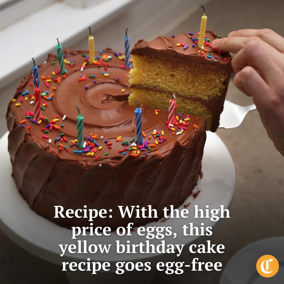 As a professional recipe developer focused on baking, I am more aware of the cost of eggs than most folks, writes Martin Sorge. Try making a custard tart that calls for eight egg yolks, then testing it three more times. That’s two dozen eggs for one recipe. Ouch.⁠
⁠
Many common bakes and desserts don’t need eggs: shortbread cookies, most bread, almost any fruit pie, even my go-to ice cream recipe. But what about those recipes that truly rely on eggs?⁠
⁠
When thinking of transforming a bake into something eggless, I first thought of an egg-heavy bake like a custard tart. But then I realized that those treats celebrate eggs. What about a bake that needs eggs for structure but not really for flavor? Enter the birthday cake. Even folks who rarely bake will whip up a birthday cake for someone they love.⁠
⁠
Here is a recipe for a homemade yellow cake that scratches a nostalgic itch while cutting out the typical requirement for eggs. ⁠
⁠
Tap on our bio link to read more. ⁠
