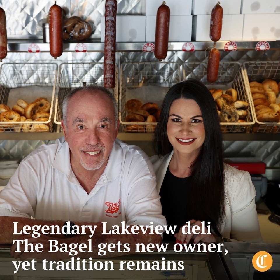 At 78, Chicago business owner Marvin Barsky is at the peak of his career. It wasn’t his heyday as a NASCAR speedway baron, or his gilded age as a shared office space tycoon.

In January, he cinched the opportunity to become the first new owner of The Bagel Restaurant and Deli in 54 years.

“I was nervous, to be very honest. At my age, I gotta be nuts to do it,” said Barsky, who is avoiding retirement to run the schmaltzy deli he frequented as a child. “But this type of food is a tradition to me. I feel a responsibility to keep it going.”

The Lakeview landmark’s late owner Danny Wolf died in July 2022 at 77, leaving a legacy more enduring than just about any other Chicago deli.

Tap on our bio link to read more.

-----

Photo 1: The Bagel owner Marvin Barsky and Melissa Bulger, vice president, at their Lakeview restaurant and deli, located at 3107 N. Broadway, on Aug. 31, 2023.

Photo 2: People walk past The Bagel, Aug. 31, 2023, in Chicago’s Lakeview neighborhood.

Photo 3: A chicken salad platter is served to a diner at The Bagel.

Photo 4: Server Gerardo Carreras caters to diners at The Bagel on Aug. 31, 2023.

? Max Abrams / for the Chicago Tribune
? John J. Kim / Chicago Tribune / @johnkimpictures