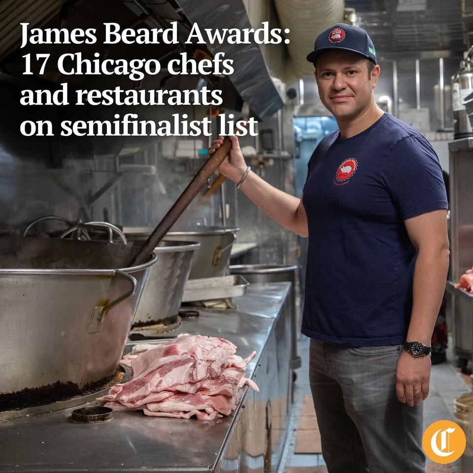 Carnitas Uruapan (@carnitas_uruapanchi,) The Coach House by Wazwan (@coachhousechi) and The Duck Inn (@duckinnchicago) are among the 17 Chicago restaurants and chefs that are semifinalists for this year’s James Beard Foundation Restaurant and Chef Awards, organizers announced Wednesday.

The award ceremony highlighting restaurants and chefs nationwide returns to Chicago on June 10 at the Lyric Opera. What some consider the “Oscars of the restaurant world” brings power players from across the industry to the city each year.

With a representation of locales ranging from Shawnee, Kansas, and Alna, Maine, to New York City and Los Angeles, Chicago seems spread pretty evenly between categories once again this year. Neighborhood mainstays like Lula Cafe (@lulacafe) and Le Bouchon (@bouchonchicago) mesh with new media darlings like Atelier (@atelier.chicago,) which is a semifinalist for Best New Restaurant.

Tap on our bio link to read more.

—-—
Photo: Marcos Carbajal, co-owner of Carnitas Uruapan in the Pilsen neighborhood of Chicago, Oct. 15, 2020.

? Lauryn Azu / Chicago Tribune
? Zbigniew Bzdak / Chicago Tribune