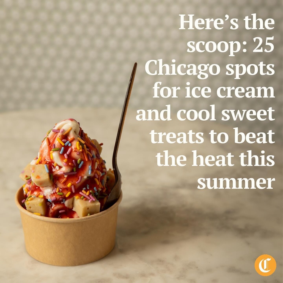 Ice cream can take many forms, but it all comes down to a feeling: satisfying and sweet, eaten in the Chicago summer.

For this guide of various ice cream options around the city, the Tribune food team looked for more than just scoop shops. We wanted to try dessert styles from around the world. In the end, we expanded our recommendations from more than just scoops of ice cream to include Italian ice, ice cream bars, paletas and more.

Tap on our bio link to see the full list.

——

Photo 1: The “Inner Child” sundae consists of vegan confetti, cookie dough, strawberry sauce and sprinkles at Vaca’s Creamery. (Vincent Alban / Chicago Tribune)

Photo 2: The halo-halo ice cream at Kubo Chicago. (Vincent Alban / Chicago Tribune)

Photo 3: The World’s Smallest Cone with the What Is It?!!! flavor ice cream at Sideshow Gelato. (Louisa Kung Liu Chu / Chicago Tribune)

Photo 4: Ice cream pop, strawberry shortcake flavor, by chef Dana Cree at Pretty Cool Ice Cream. (Louisa Kung Liu Chu / Chicago Tribune)

Photo 5: A map showing the 25 places which made the list. (Claire Malon / Chicago Tribune)

? Kate Armanini / Chicago Tribune
?️ Vincent Alban / Chicago Tribune