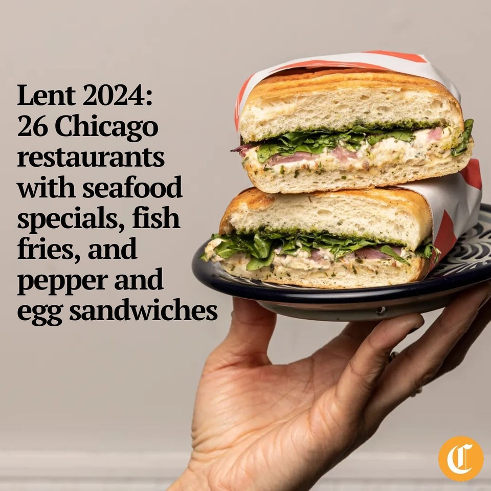 After the decadent last hurrah of Fat Tuesday, many Christians observe 40 days of abstinence from Ash Wednesday to Good Friday. The most common Lenten sacrifice is giving up meat on Fridays. That means the Midwestern tradition of Friday fish fries and the Chicago-specific pepper and egg sandwich are especially popular during Lent, which runs through March 28.

Some restaurants are going further afield for their meat substitutes, serving lobster rolls or fish tacos, while others are harking back to older practices by pouring Lenten beer.

Tap on our bio link for 26 spots to satisfy you until Easter.

—

Photo 1: The Michigan sandwich at All Too Well (@alltoowellchicago).

Photo 2: Fried fish is among the Lent options at Shaw’s Crab House (@shawsschaumburg) in Chicago.

Photo 3: Dover sole Lent special at Pomeroy (@pomeroywinnetka).

Photo 4: Old Pueblo Cantina’s mariscos platter (@oldpueblochicago).

? Samantha Nelson / Chicago Tribune
? Lucy Hewitt, Chrissy Slaton and Ballyhoo Hospitality
