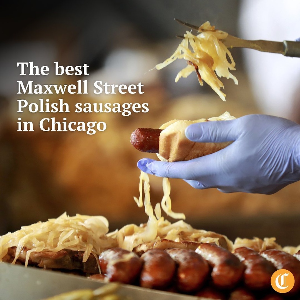 Chicagoans favor an aggressively seasoned, coarsely ground sausage that’s stuffed into a natural casing with an epic amount of garlic and then smoked. Usually, it’s made of a mix of pork and beef, though not universally. 

Most restaurants griddle it on a flat-top to crisp up the casing, though some prefer a level of crisp attainable only by dunking it in a deep fryer. Placed in a bun, the sausage is traditionally served with a swipe of yellow mustard, a heaping pile of soft sauteed onions and a few spicy pickled chiles.

Tap on our bio link for Nick Kindelsperger’s favorite places to score a Maxwell Street Polish sausage in Chicago.

———

Pictured above: Onions are placed on a Polish sausage sandwich at Jim’s Original hot dog stand in 2022; The deep fried and grilled smoked Polish sausage sandwich at Harczak's Sausage Company, dressed with cooked onion, mustard and giardiniera; Polish sausage on the grill at Jim’s Original; Aleks Lazic, owner of Harczak's Sausage Company on Higgins Avenue in Chicago, stands at the smoker in 2022. 

? Nick Kindelsperger / Chicago Tribune
? Chris Sweda, Terrence Antonio James and Antonio Perez / Chicago Tribune